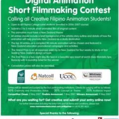New Zealand digital animation short filmmaking contest